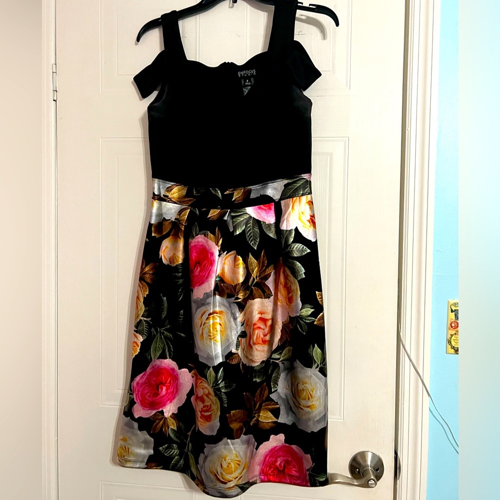A cute, floral, knee length dress